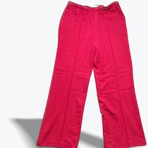 Autres Filles Womens Red Wide Leg Elastic Waist Trousers Pants Size S BT26388CHU